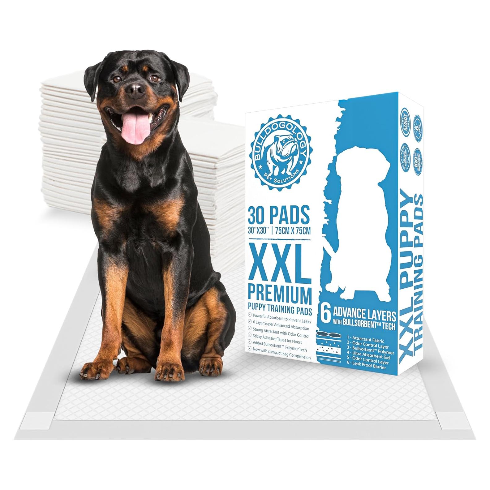 Pads para Cachorros Bulldogology XXL 30 Unidades 76.2x76.2 cm