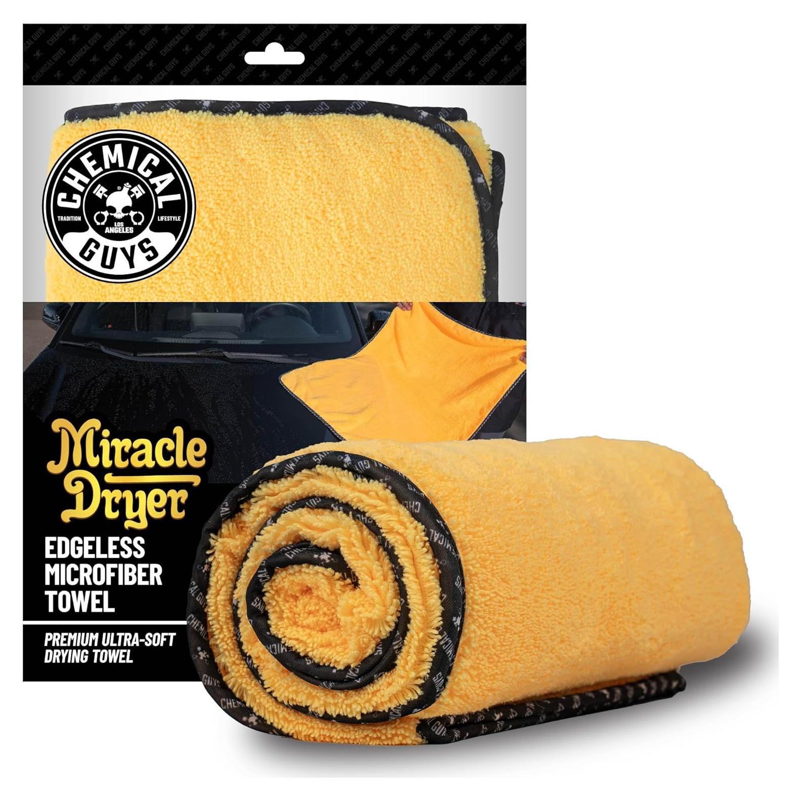 Toalla de Secado Microfibra Chemical Guys 91x63 cm Amarilla
