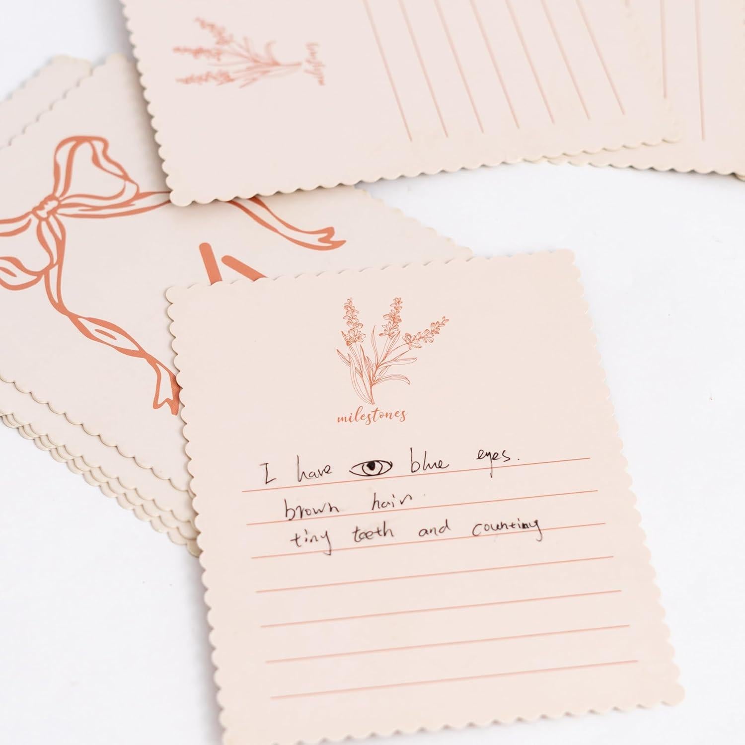 Tarjetas de Hitos Mensuales para Bebés Chole Gifts - 12 Tarjetas