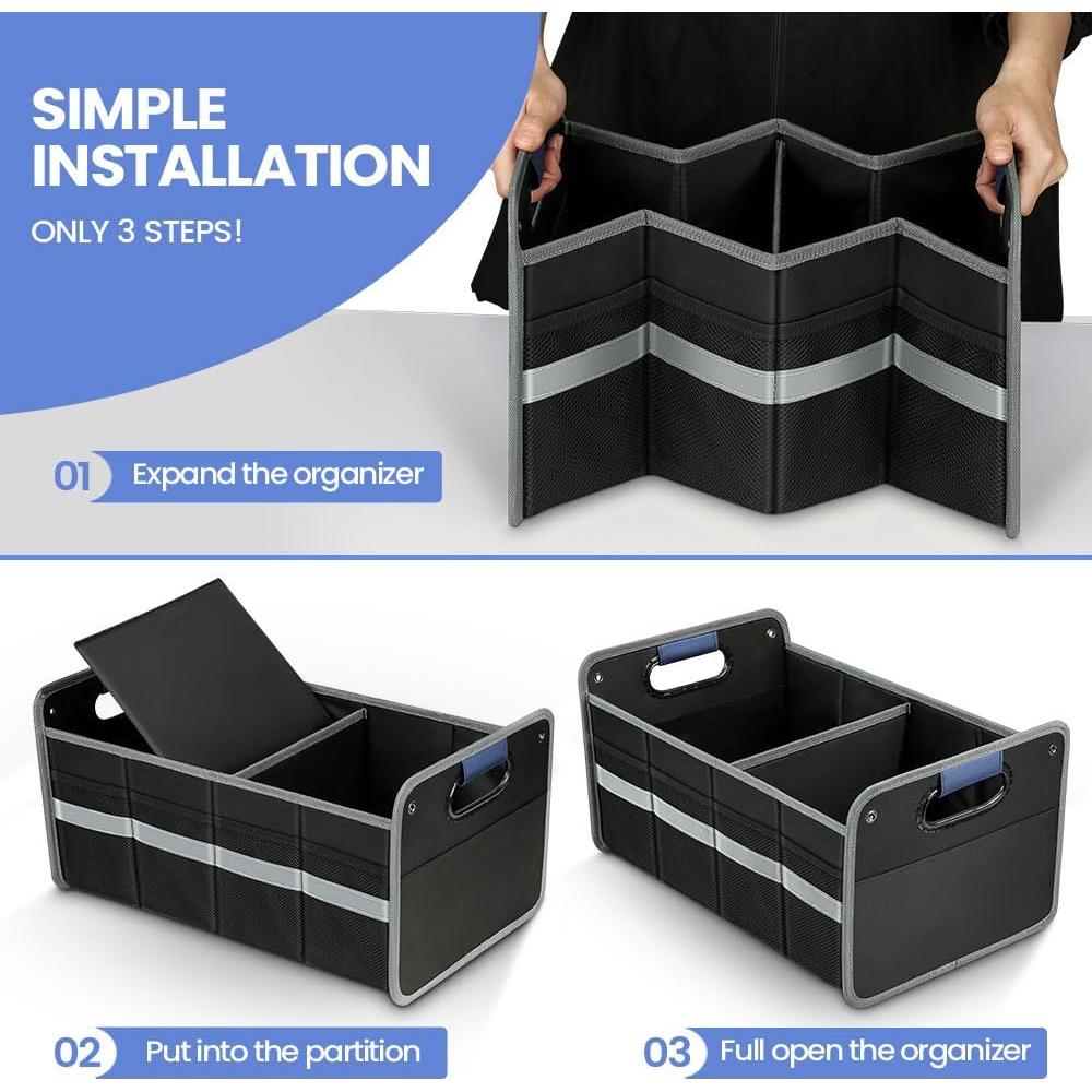 Organizador de Maletero de Coche WINHUNT 50L Plegable a Prueba de Agua