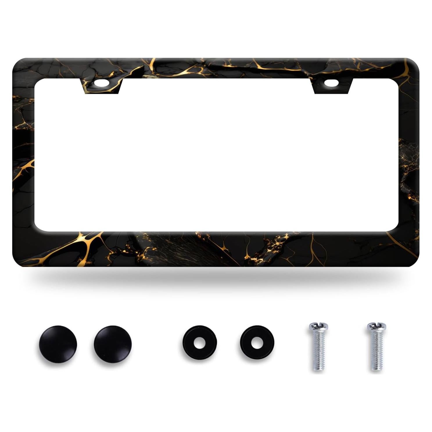 Marco de Placa de Matrícula Acero Inoxidable GORSNKYE 31.2x16cm