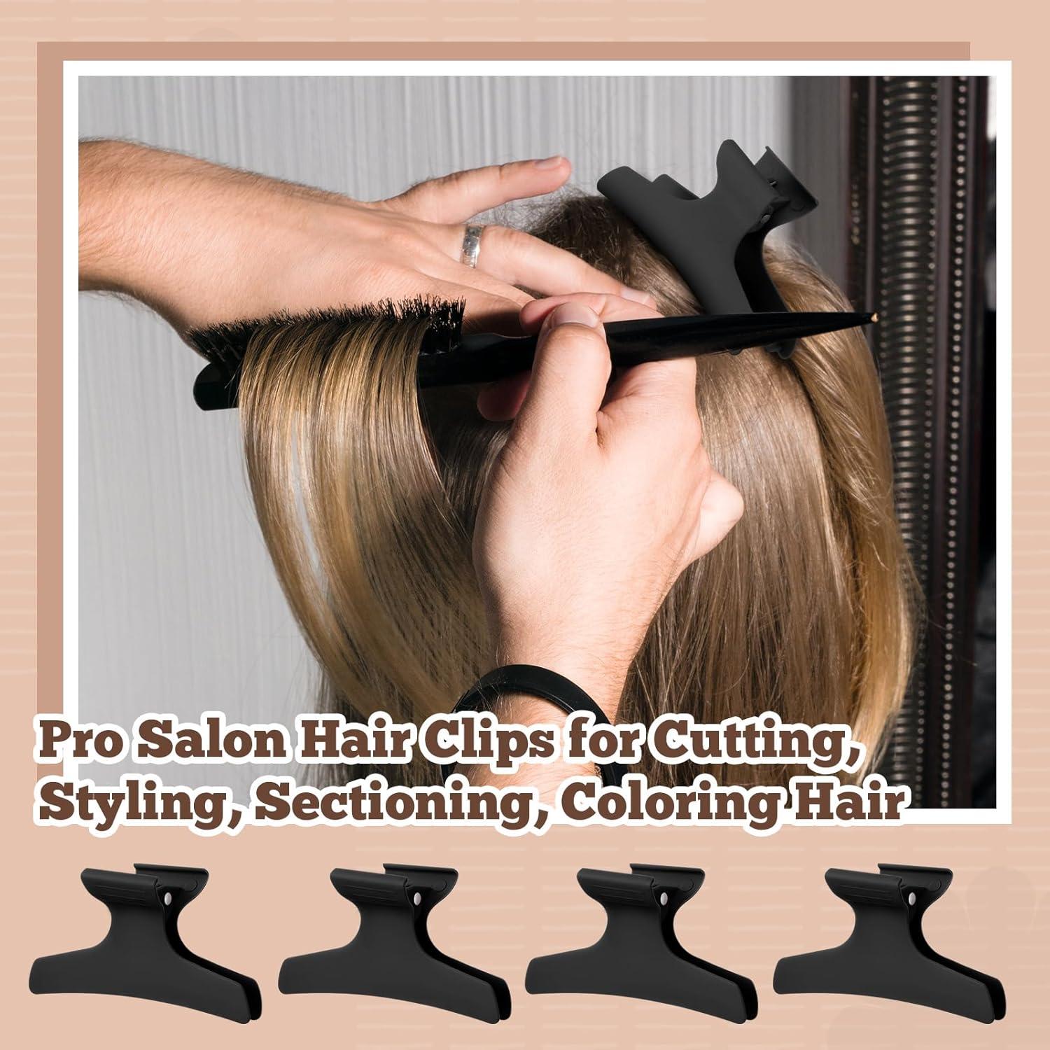 Clips de Pelo Mariposa Batiyeer 12 Pcs Antideslizantes Negro