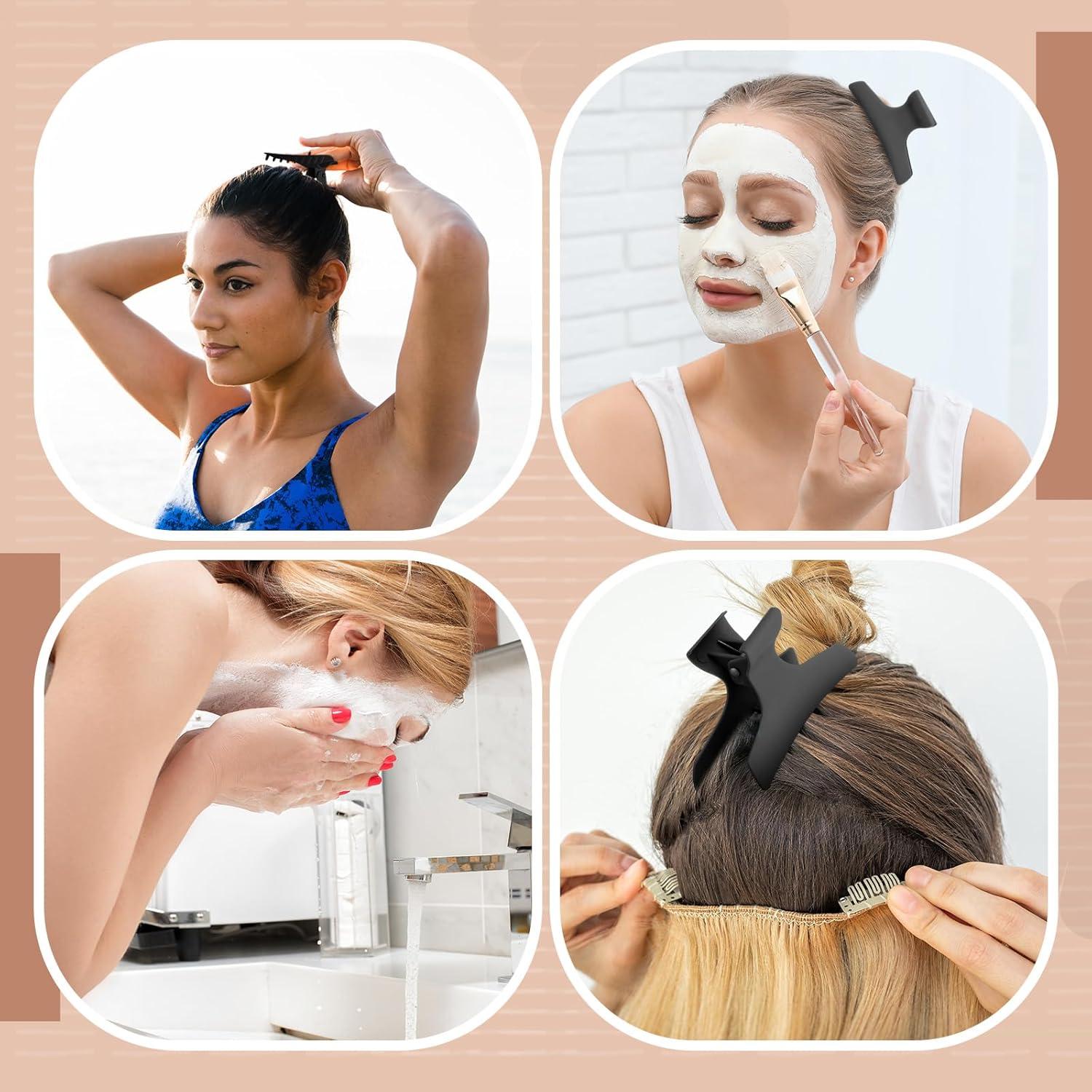 Clips de Pelo Mariposa Batiyeer 12 Pcs Antideslizantes Negro