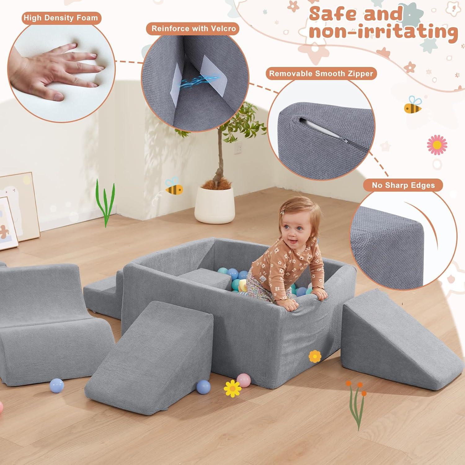 Conjunto de Juguetes de Escalada de Espuma HAHASOLE 8.06 kg