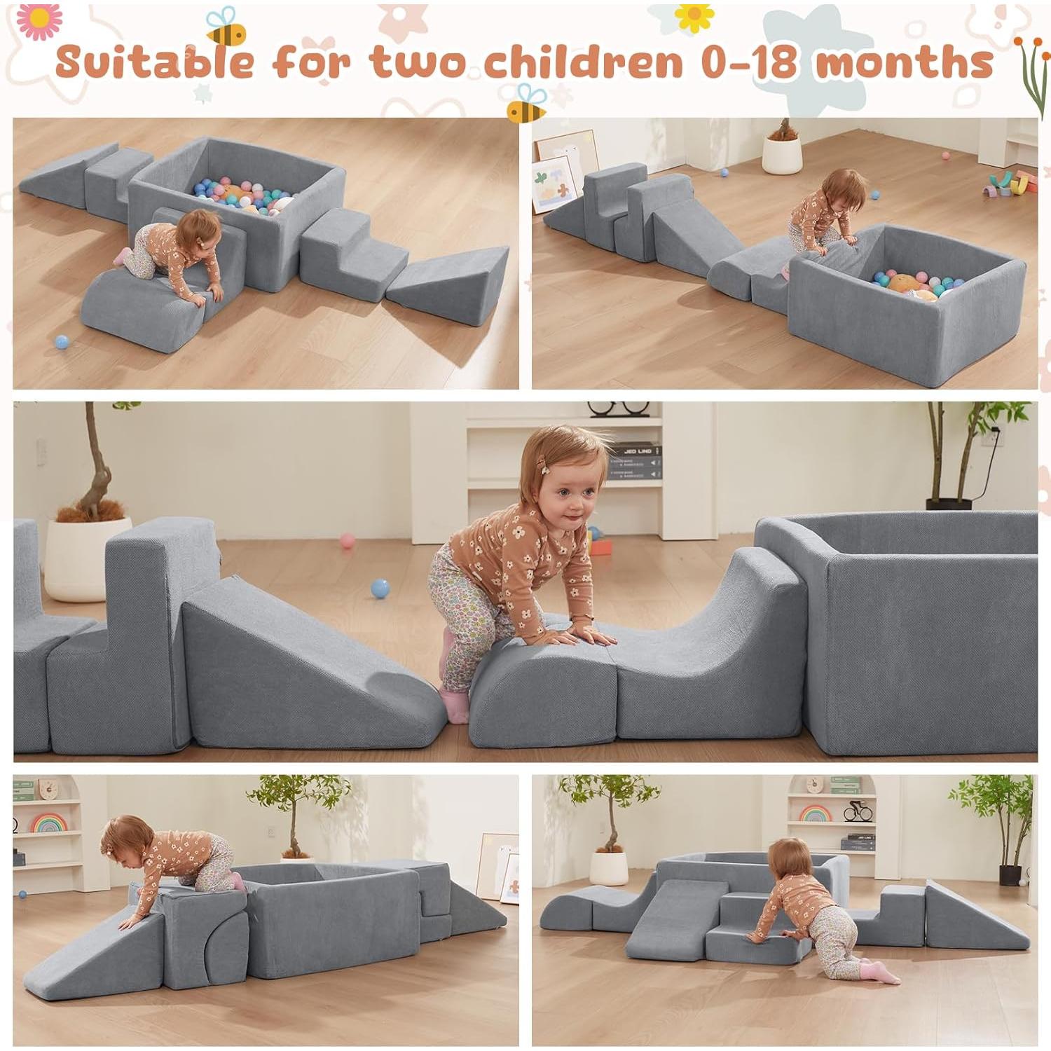 Conjunto de Juguetes de Escalada de Espuma HAHASOLE 8.06 kg