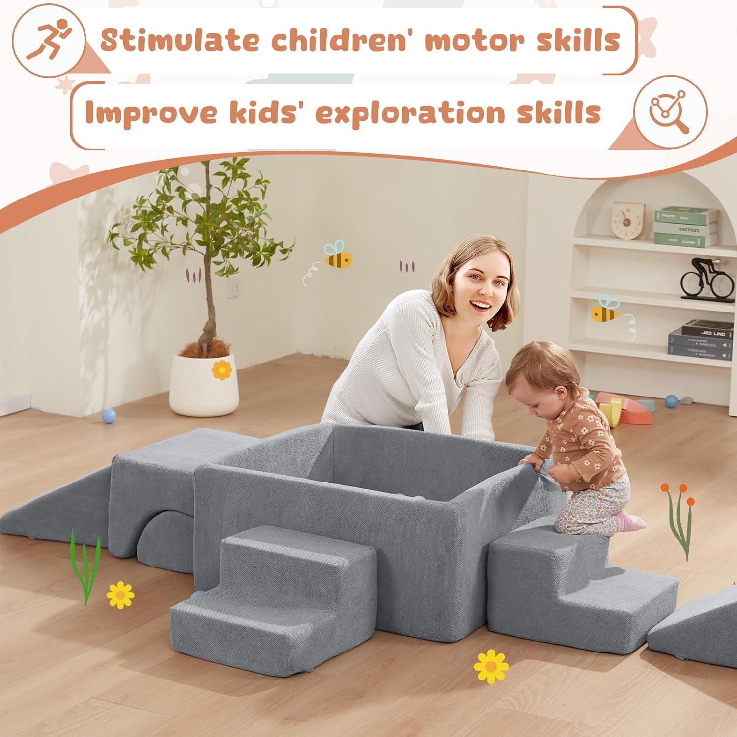 Conjunto de Juguetes de Escalada de Espuma HAHASOLE 8.06 kg