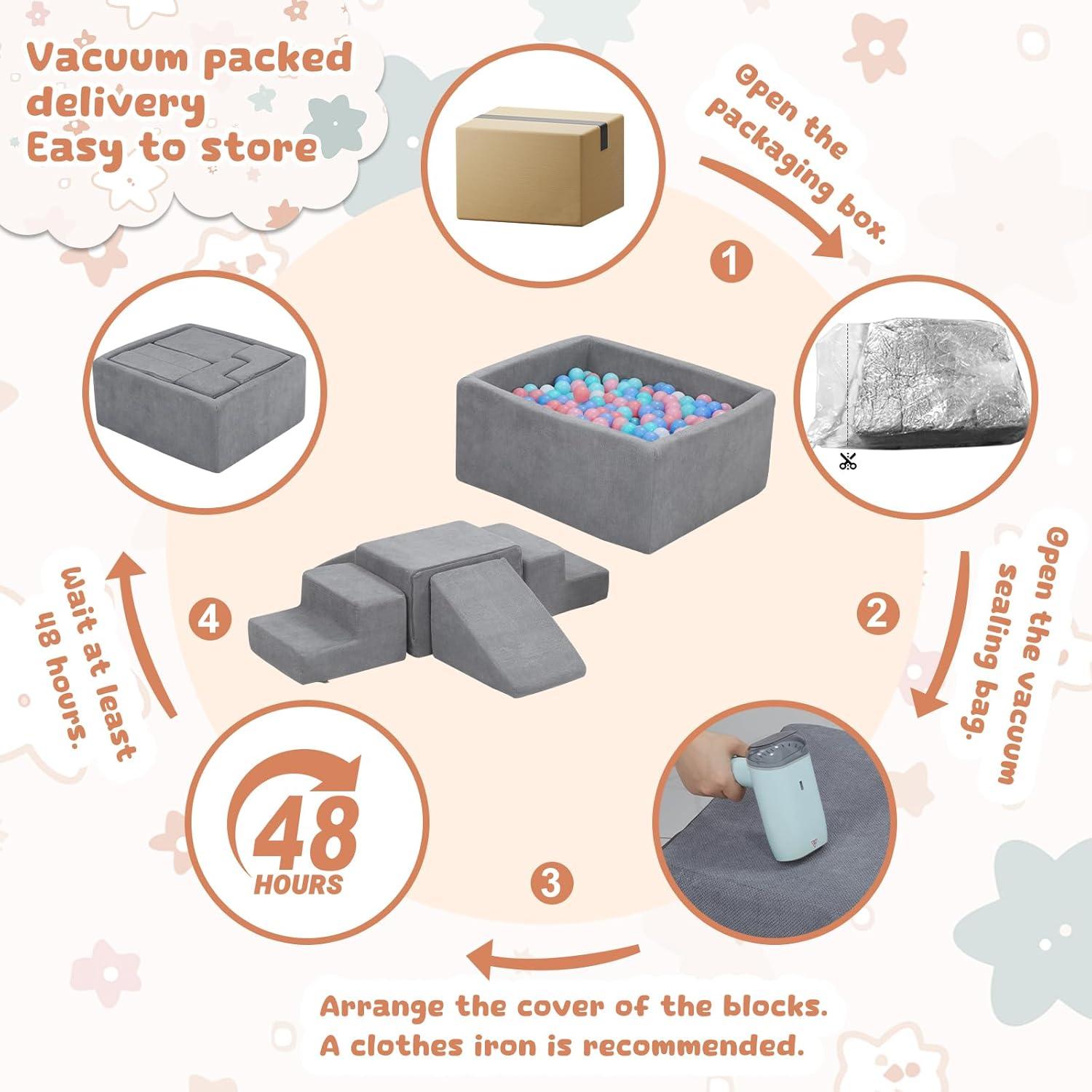 Conjunto de Juguetes de Escalada de Espuma HAHASOLE 8.06 kg