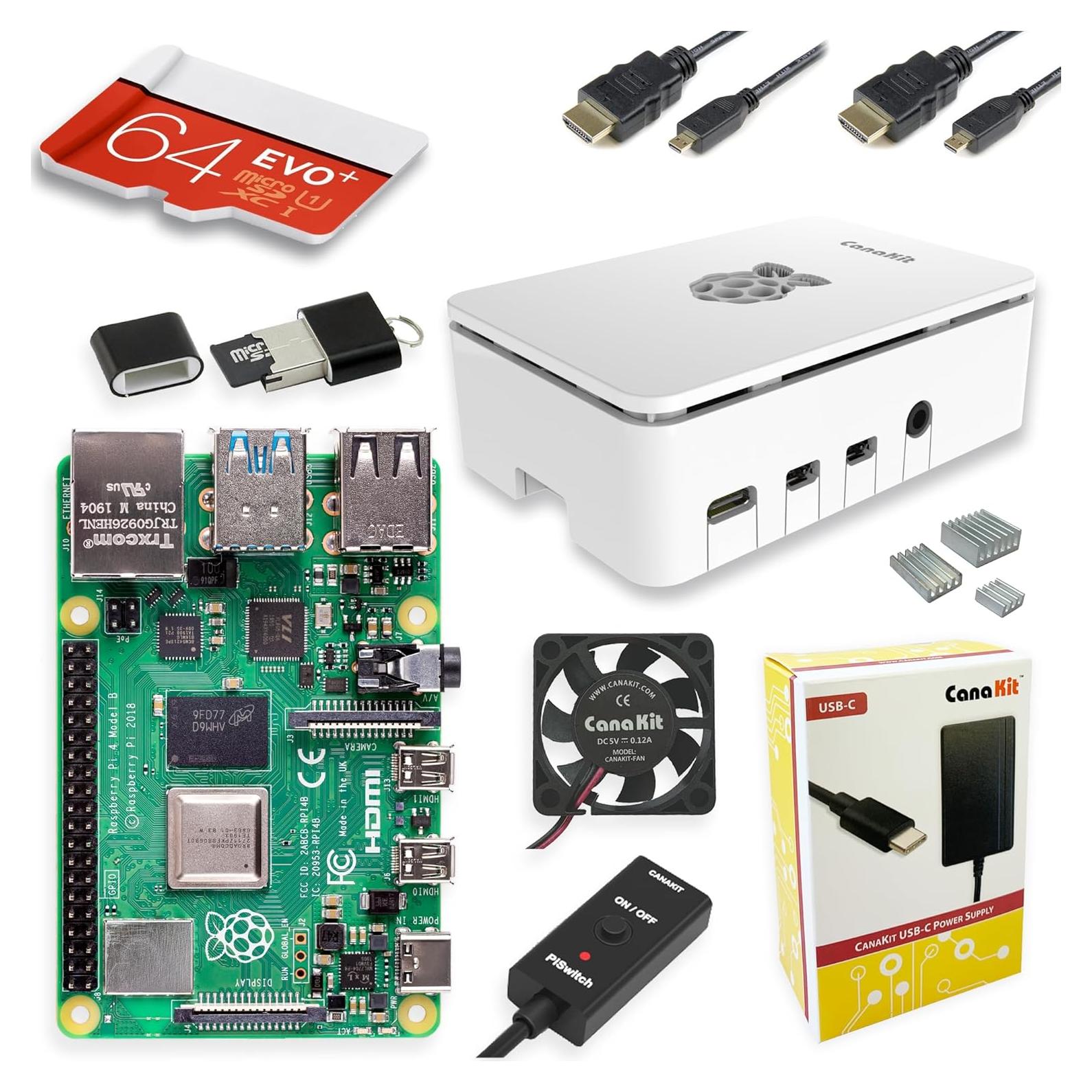 CanaKit Raspberry Pi 4 4GB Kit Inicio 64GB - Edición MAX