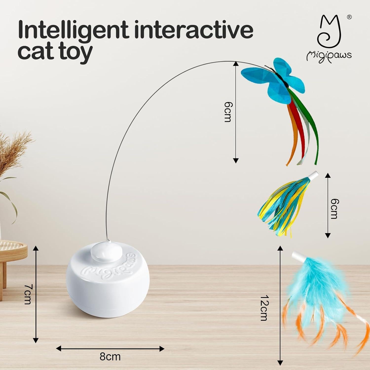 Juguete Interactivo para Gatos Migipaws Mariposa 9x17.5cm