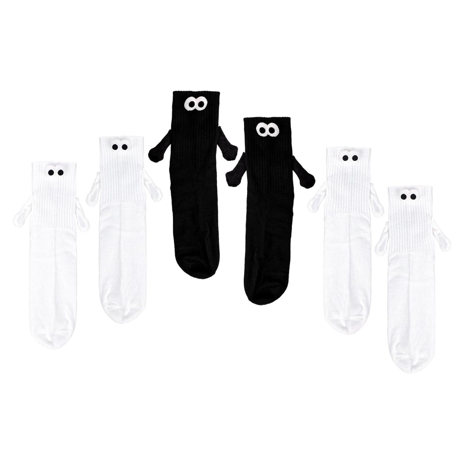 3 Pares de Calcetines de Amistad 3D con Manos Magnéticas