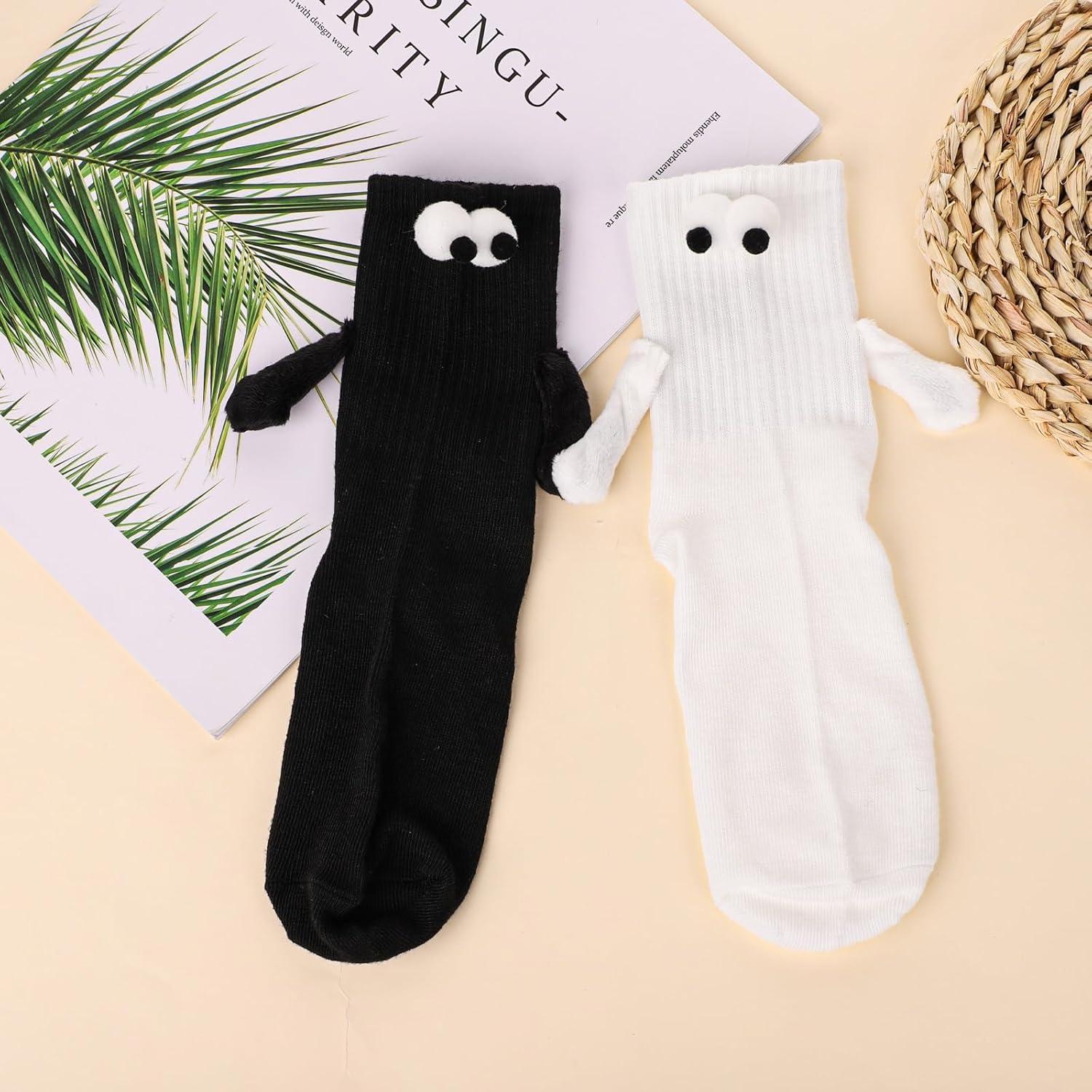 3 Pares de Calcetines de Amistad 3D con Manos Magnéticas