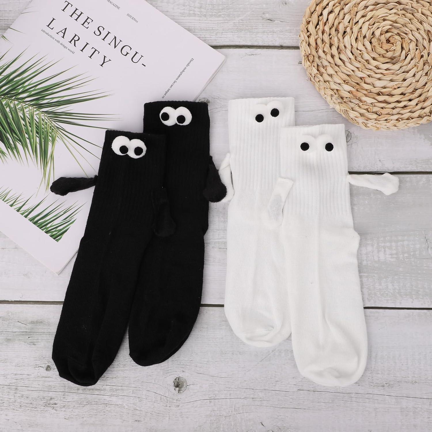 3 Pares de Calcetines de Amistad 3D con Manos Magnéticas