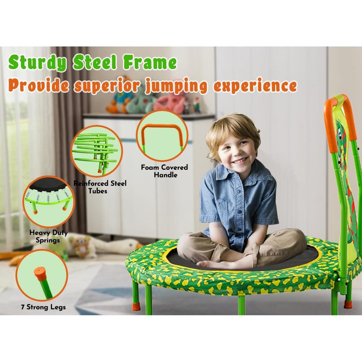 Trampolín Pvillez 91 cm para Niños con Barra de Manejo