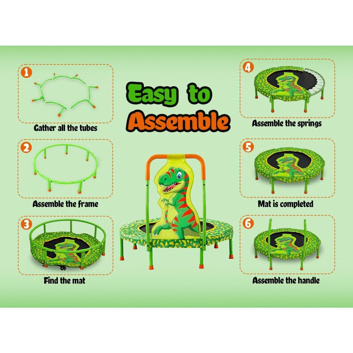 Trampolín Pvillez 91 cm para Niños con Barra de Manejo