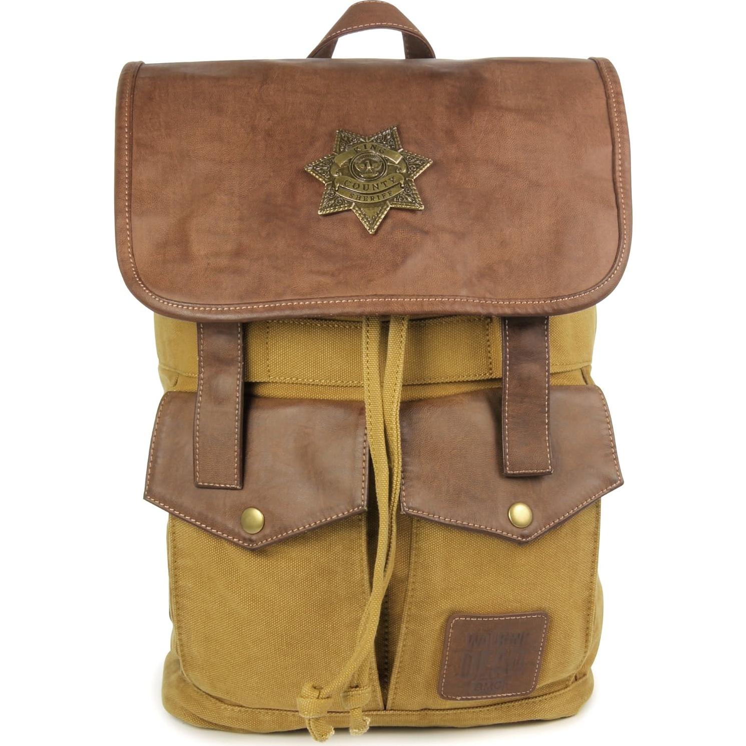 Mochila The Walking Dead Sheriff Rick - Cuero Sintético Marrón