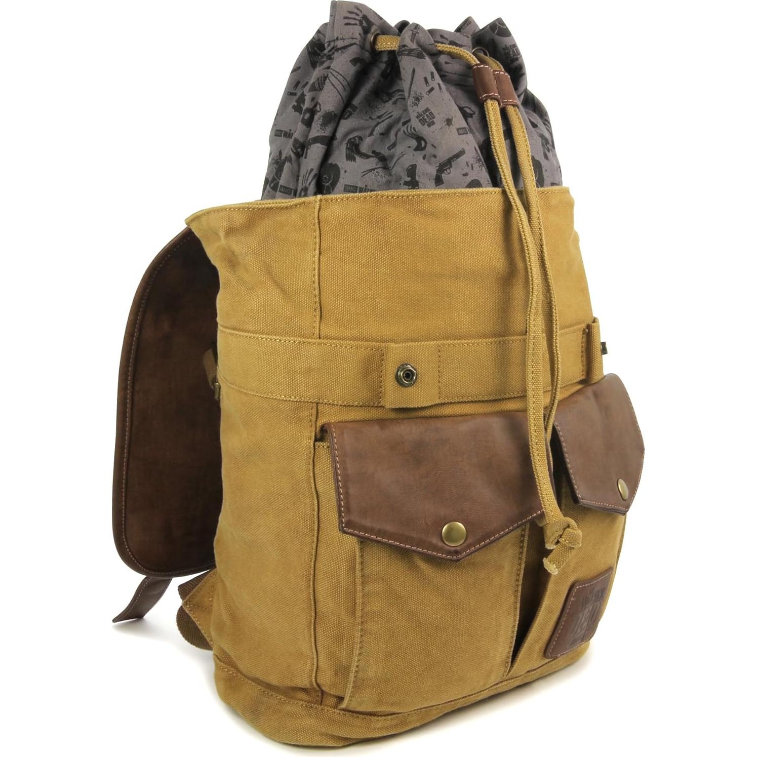 Mochila The Walking Dead Sheriff Rick - Cuero Sintético Marrón