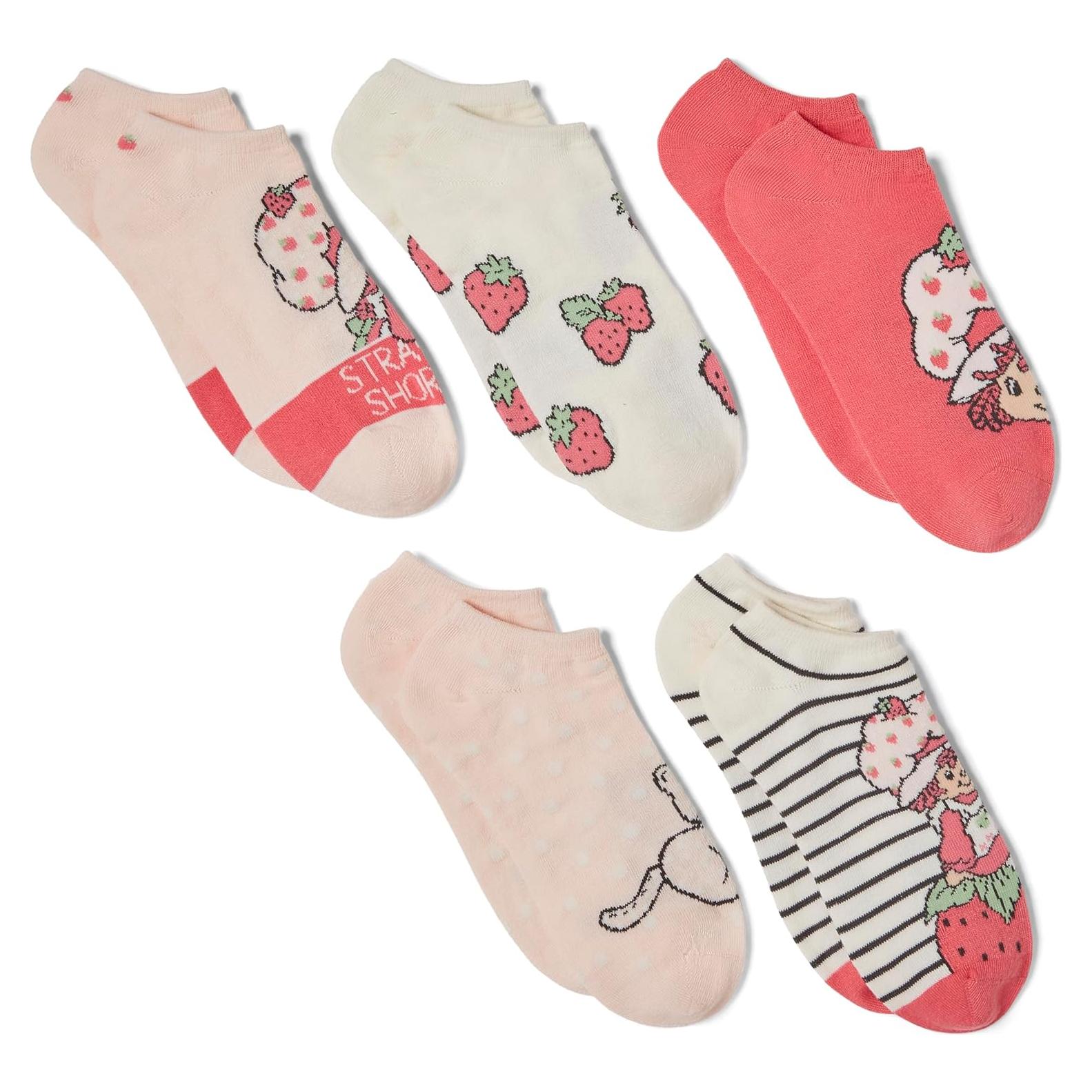 Calcetines Ankle Sin Mostrar Strawberry Shortcake Pack 5 Mujeres