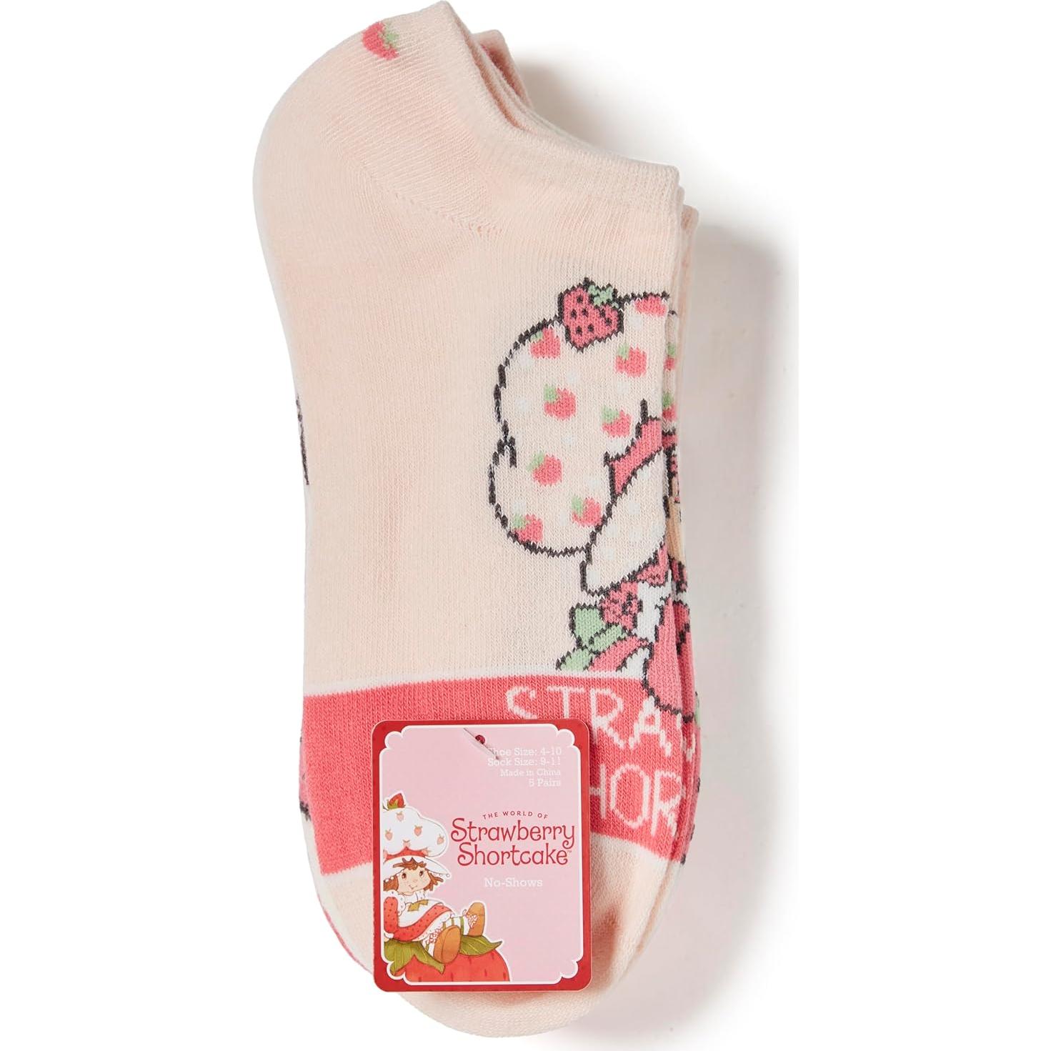 Calcetines Ankle Sin Mostrar Strawberry Shortcake Pack 5 Mujeres