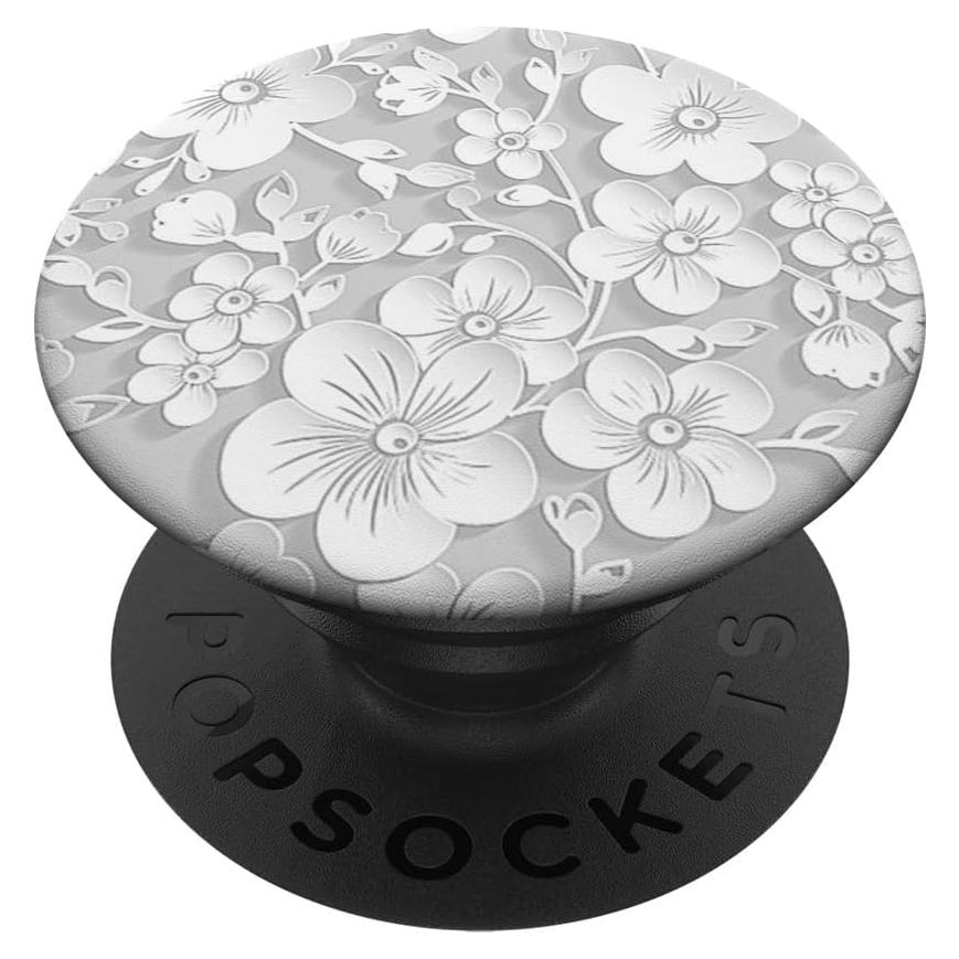 PopSockets Adhesivo PopGrip Floral Blanco 10.9x8.6cm