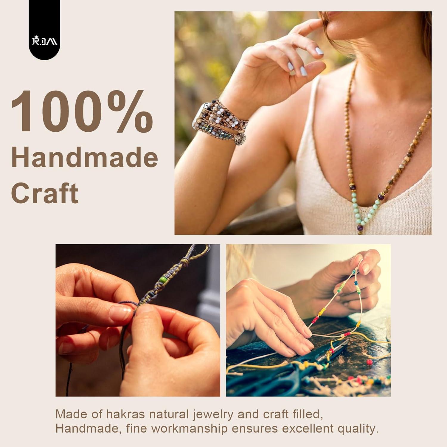 Pulsera de Reloj Bohemia JR.DM con Cuentas para Apple Watch 38-45mm