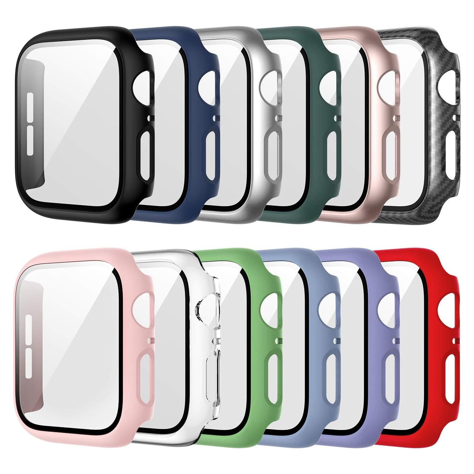 Paquete de 12 fundas para Apple Watch 38mm Haojavo HD