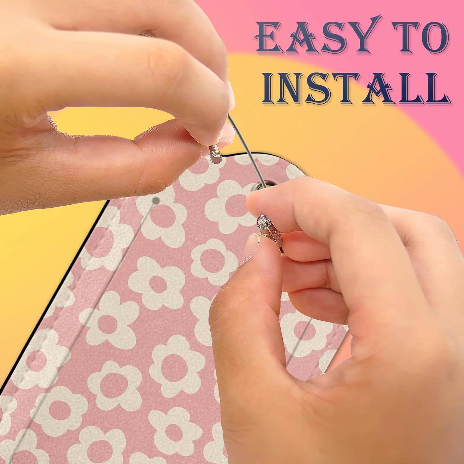 Etiquetas de Equipaje Smoaffly 2 Pack Flor Abstracta Rosa