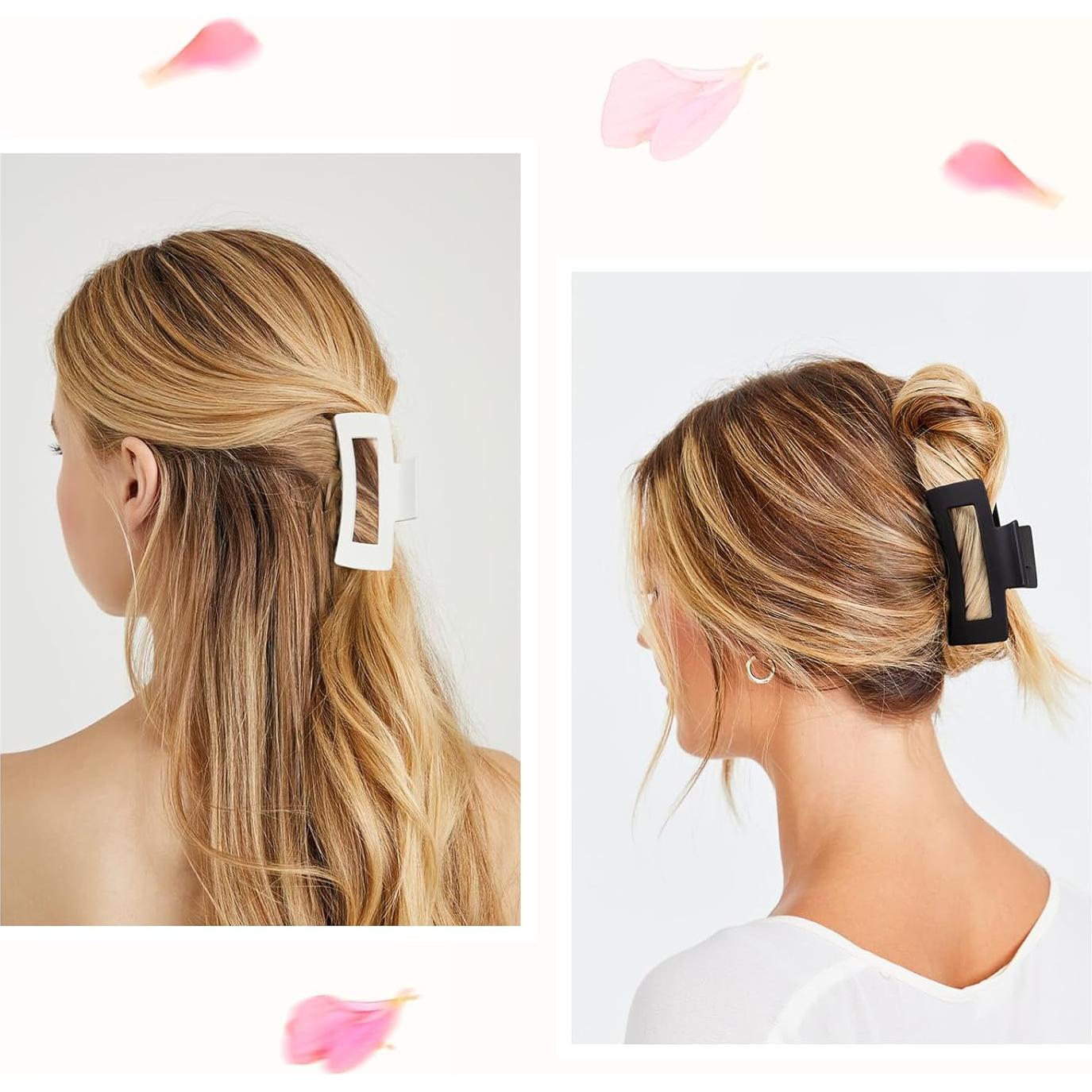 Paquete de 12 Clips de Garra Vigorpace Negros para Cabello