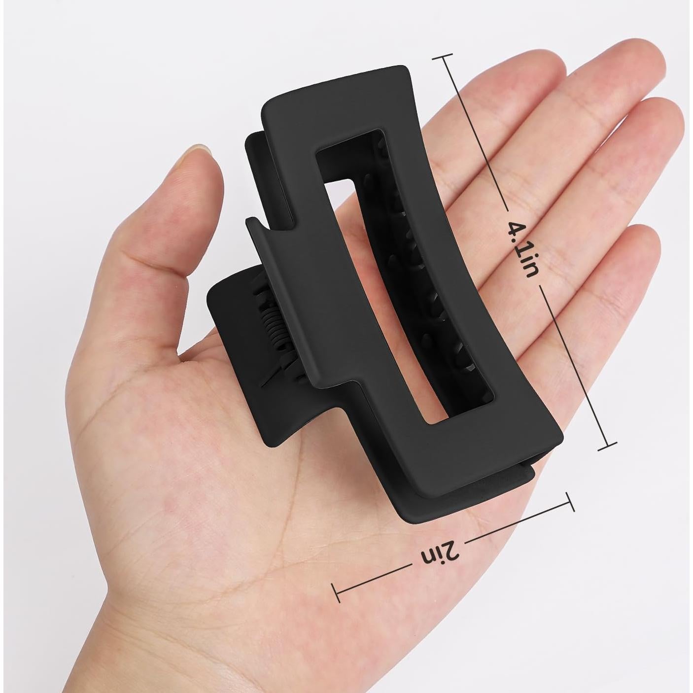 Paquete de 12 Clips de Garra Vigorpace Negros para Cabello