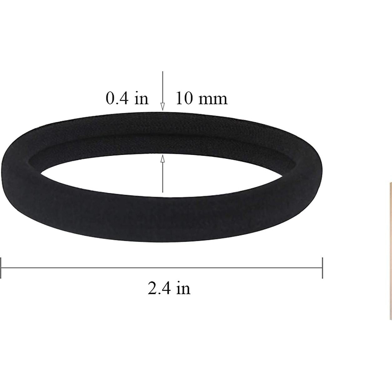 20 Bandas de Cabello Negras GOSIKUKA para Cabello Grueso