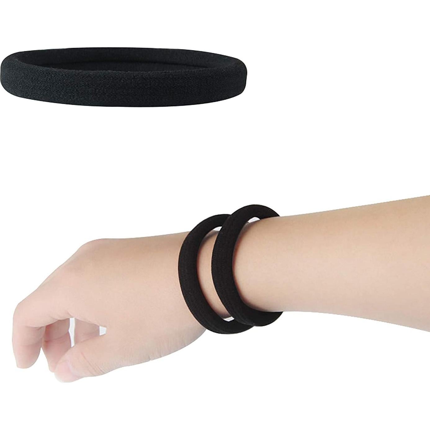 20 Bandas de Cabello Negras GOSIKUKA para Cabello Grueso