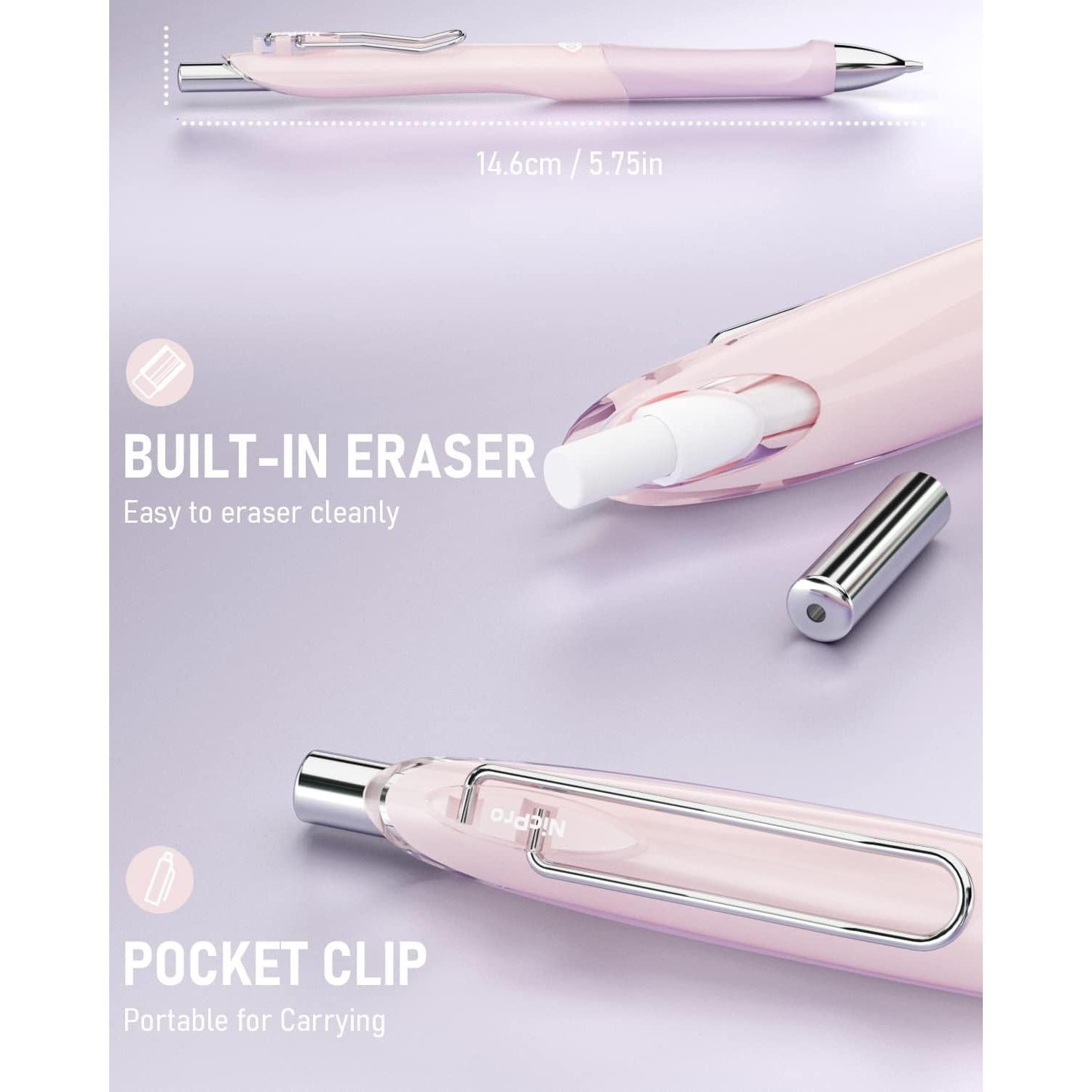 Conjunto de Lápices Mecánicos Nicpro Pastel 0.5 mm 6 Piezas