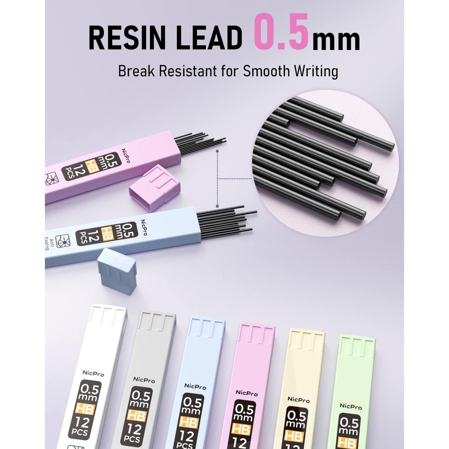 Conjunto de Lápices Mecánicos Nicpro Pastel 0.5 mm 6 Piezas