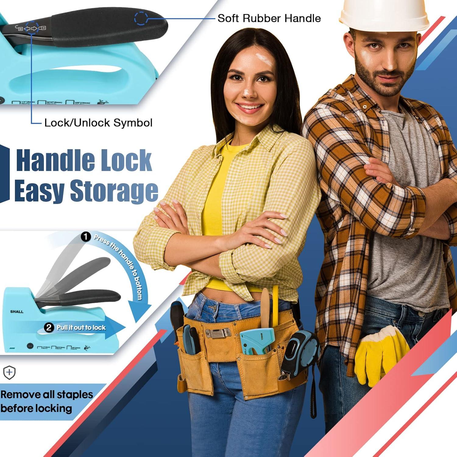 Grapadora de Uso Ligero SHALL Azul con 1600 Grapas JT21