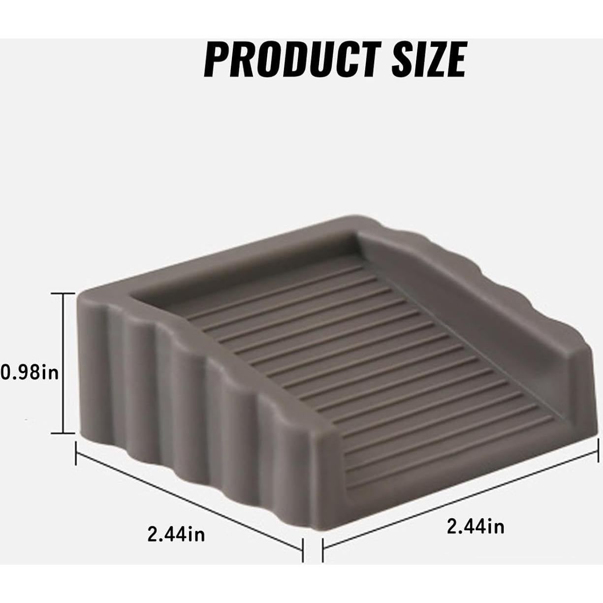 Paquete de 3 cuñas para puerta Dixiao - Goma negra antideslizante