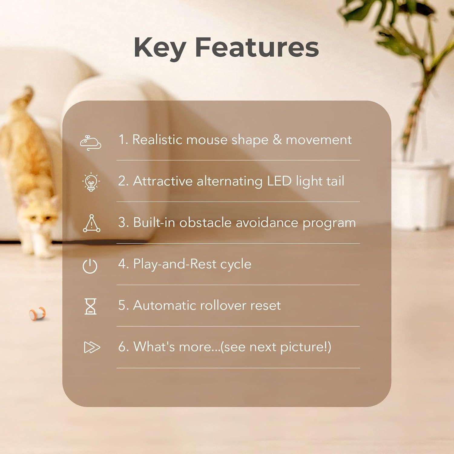 Juguete Interactivo para Gatos Cheerble Malvado Amarillo