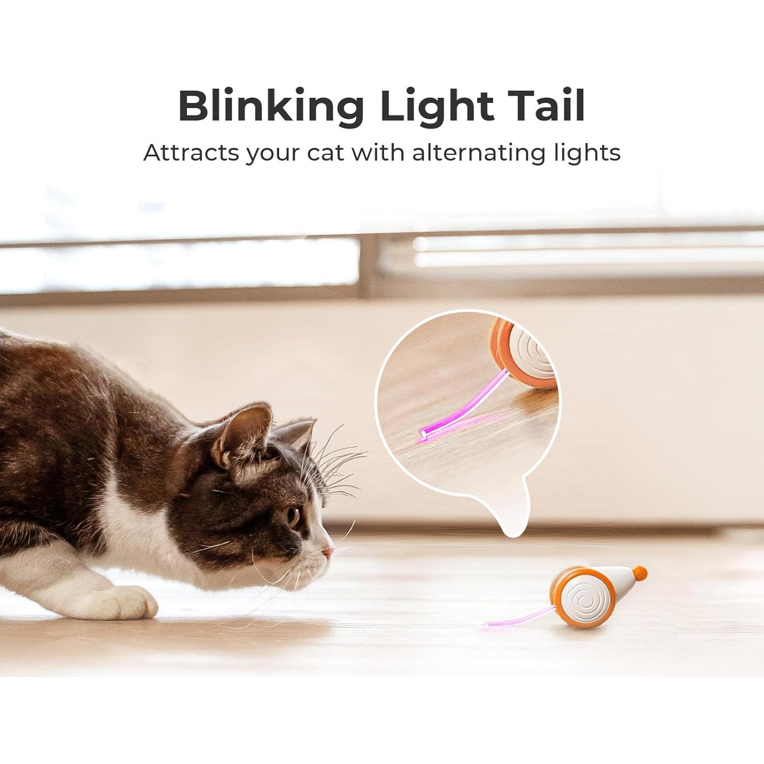 Juguete Interactivo para Gatos Cheerble Malvado Amarillo