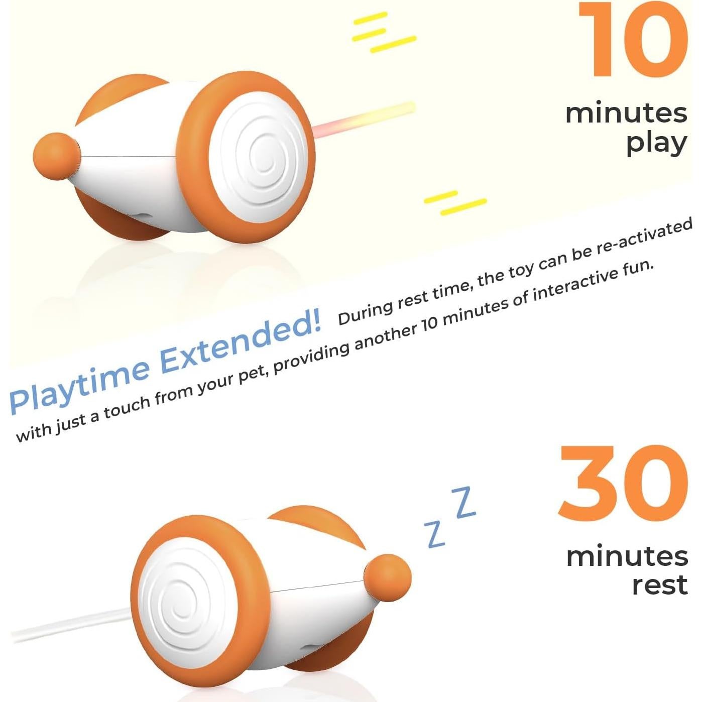 Juguete Interactivo para Gatos Cheerble Malvado Amarillo