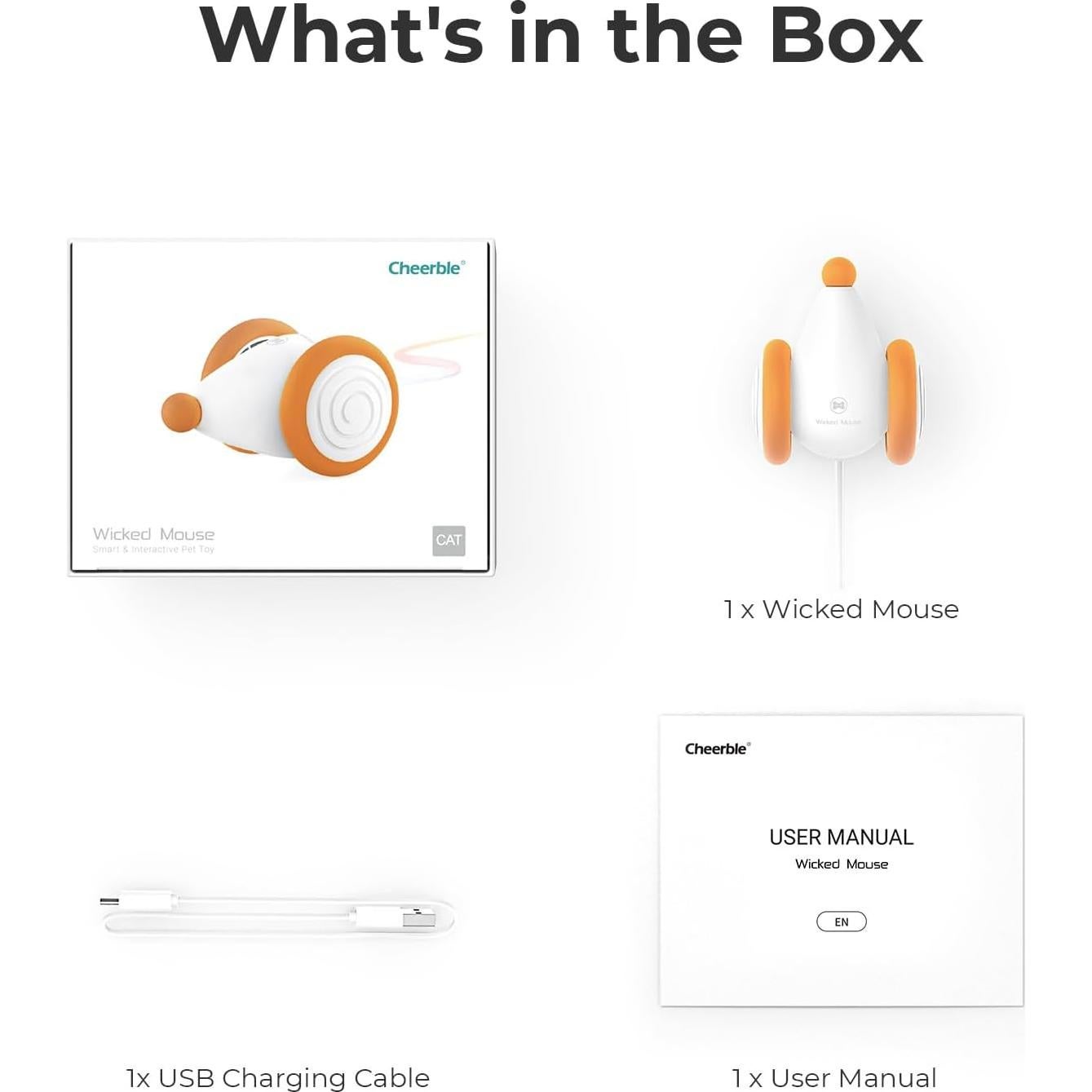 Juguete Interactivo para Gatos Cheerble Malvado Amarillo