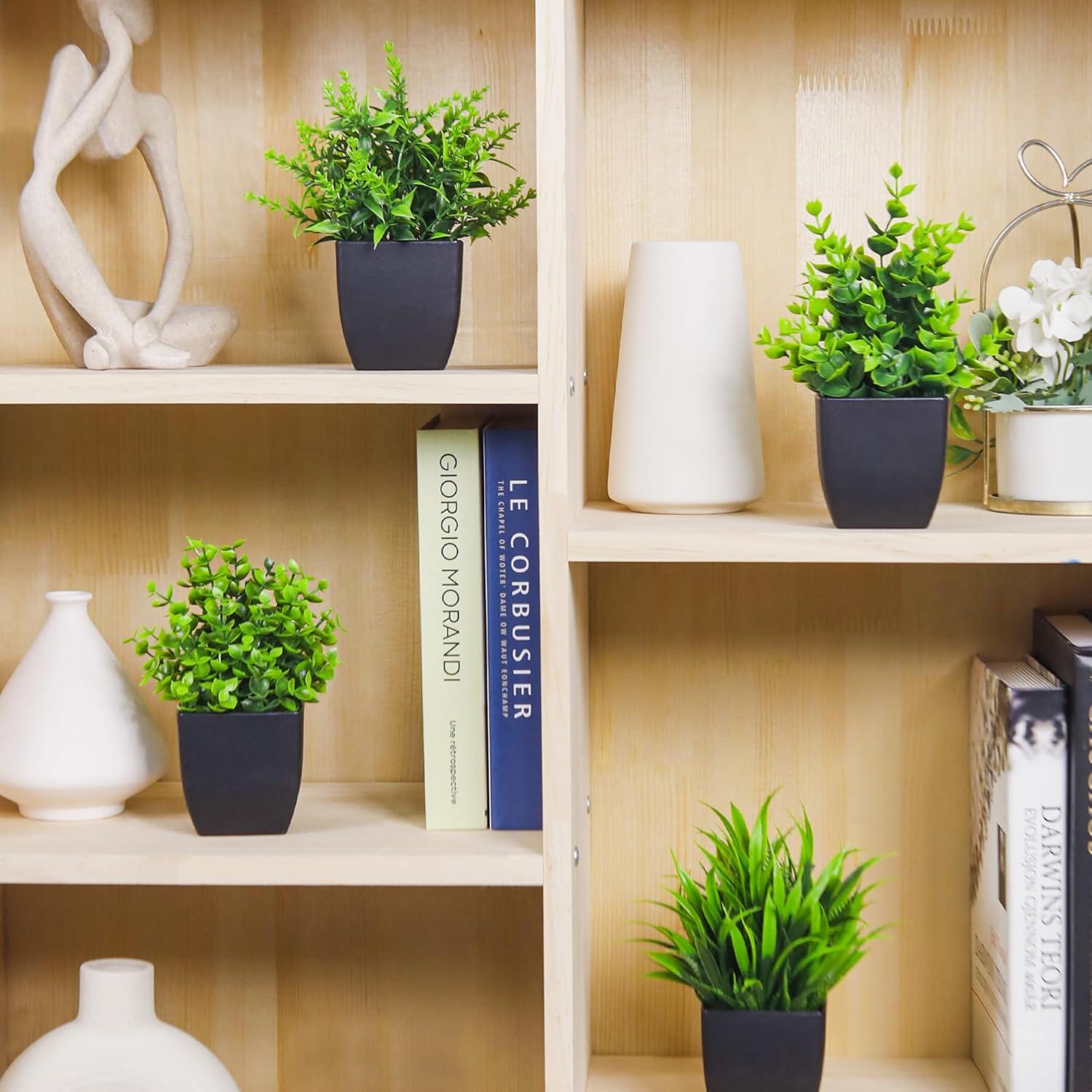 4 Plantas Falsas Negras Der Rose para Decoración de Hogar y Oficina