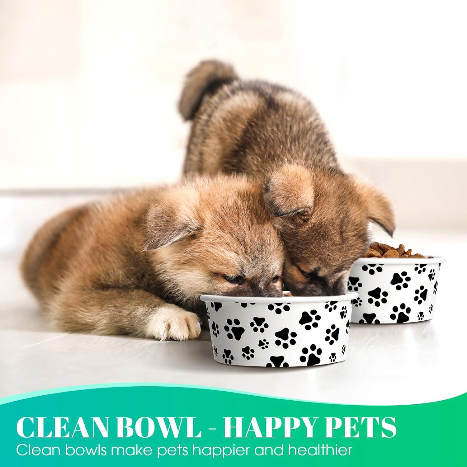 30 Cuencos Desechables para Perros y Gatos 350 ml Potchen