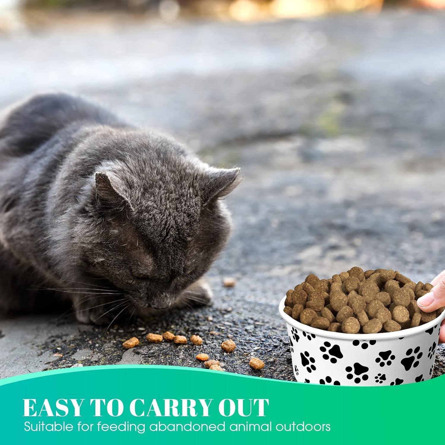 30 Cuencos Desechables para Perros y Gatos 350 ml Potchen