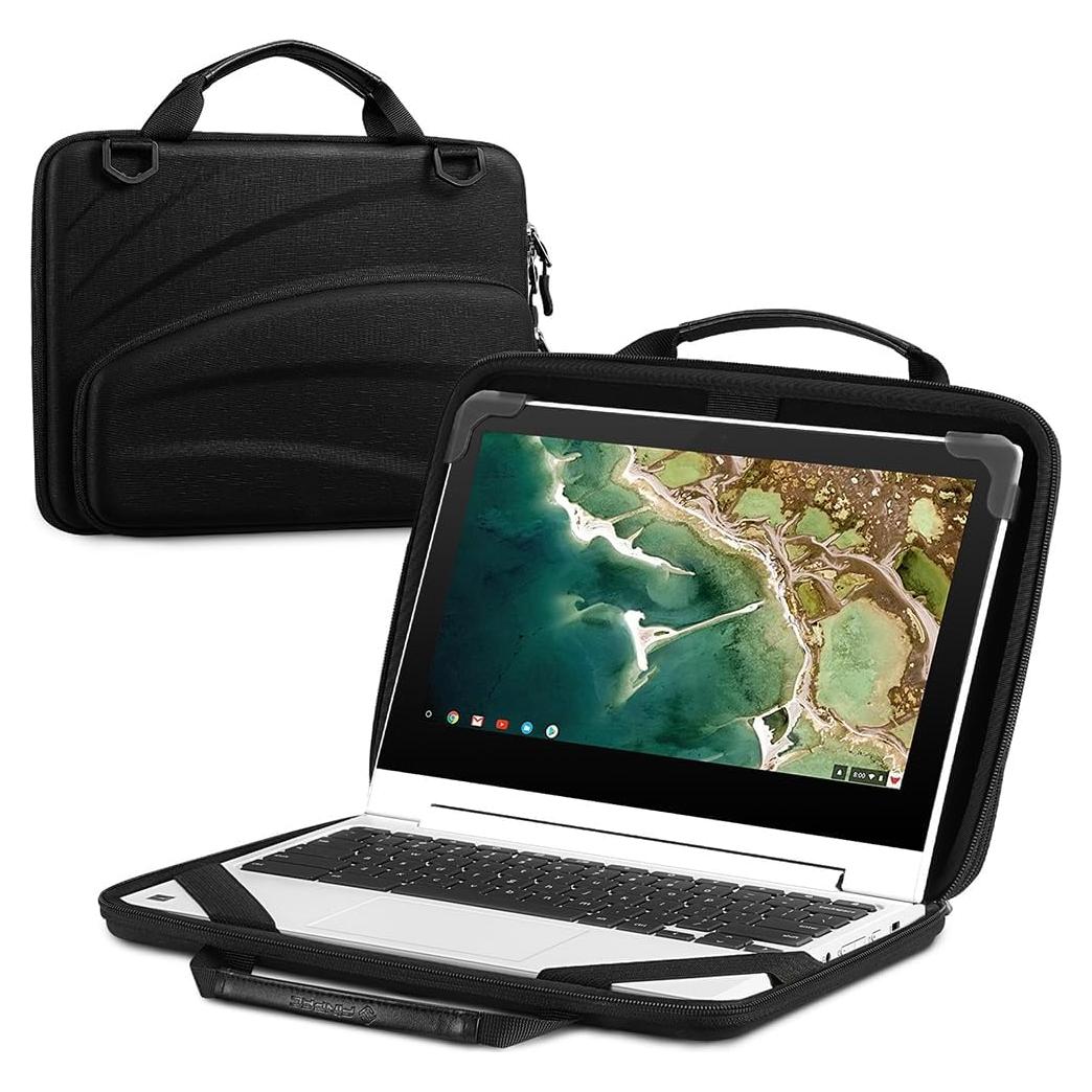 Funda para Chromebook 11-11.6" Fintie Negra con Bandolera