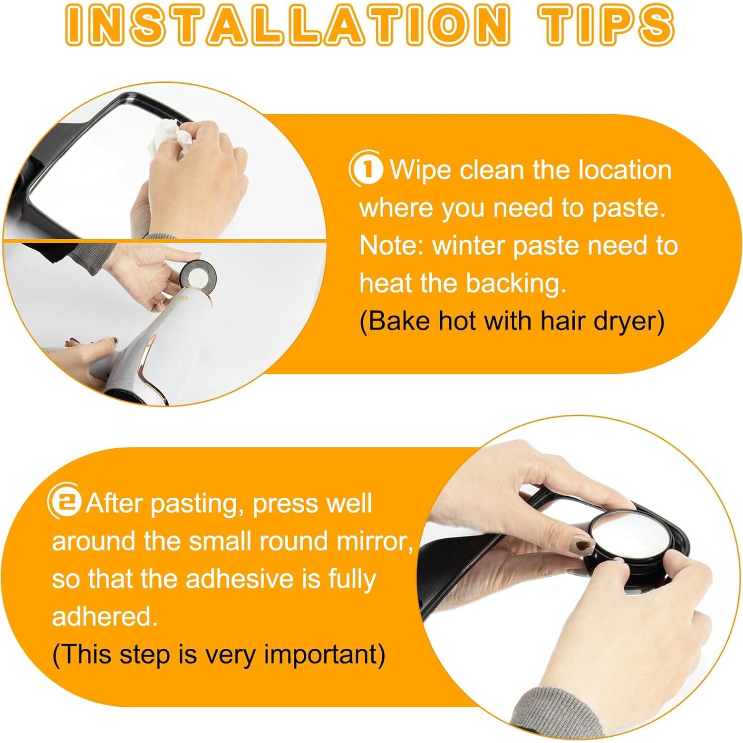 Espejo Convexo Redondo PSLER 5.1 cm con Marco para Coche