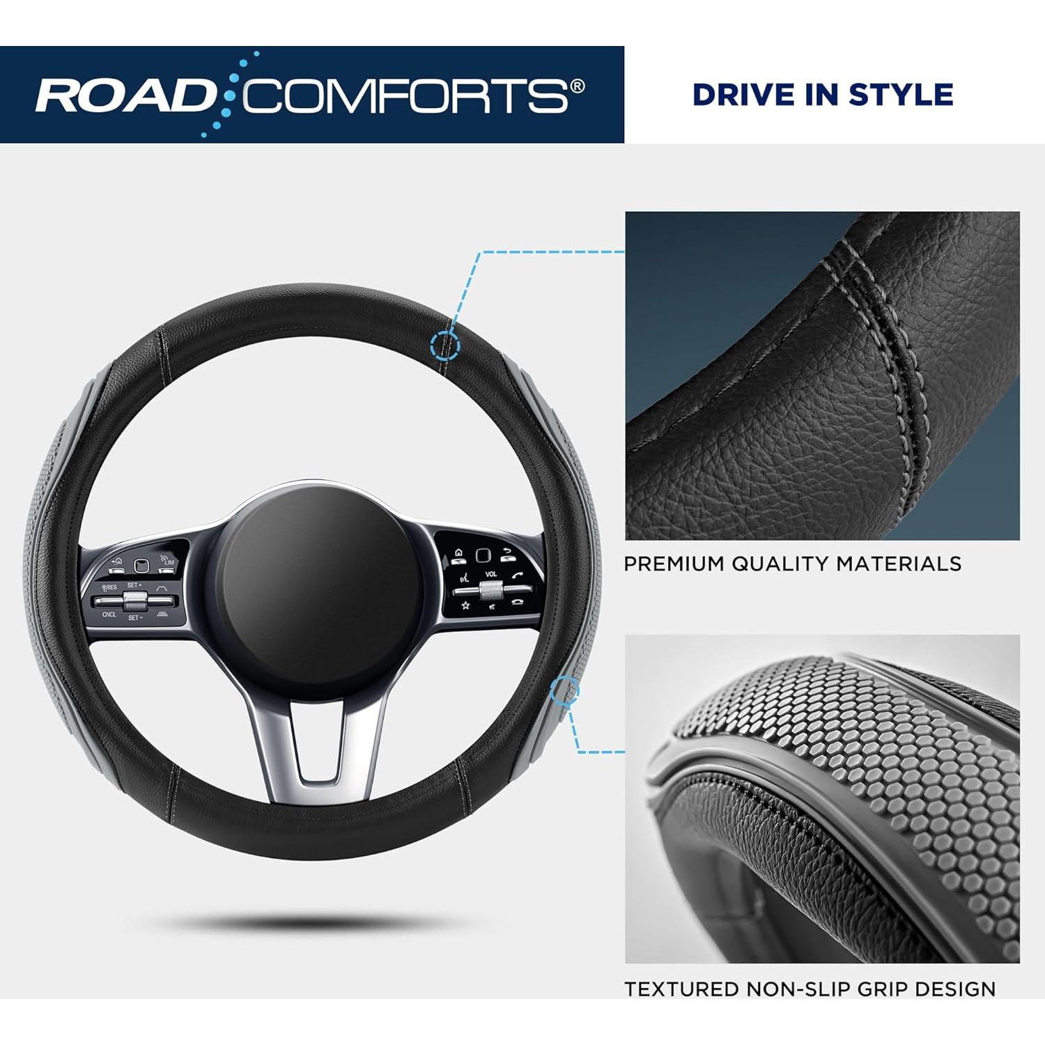 Cubierta de Volante Road Comforts Gris 36.8-38.1 cm Antideslizante