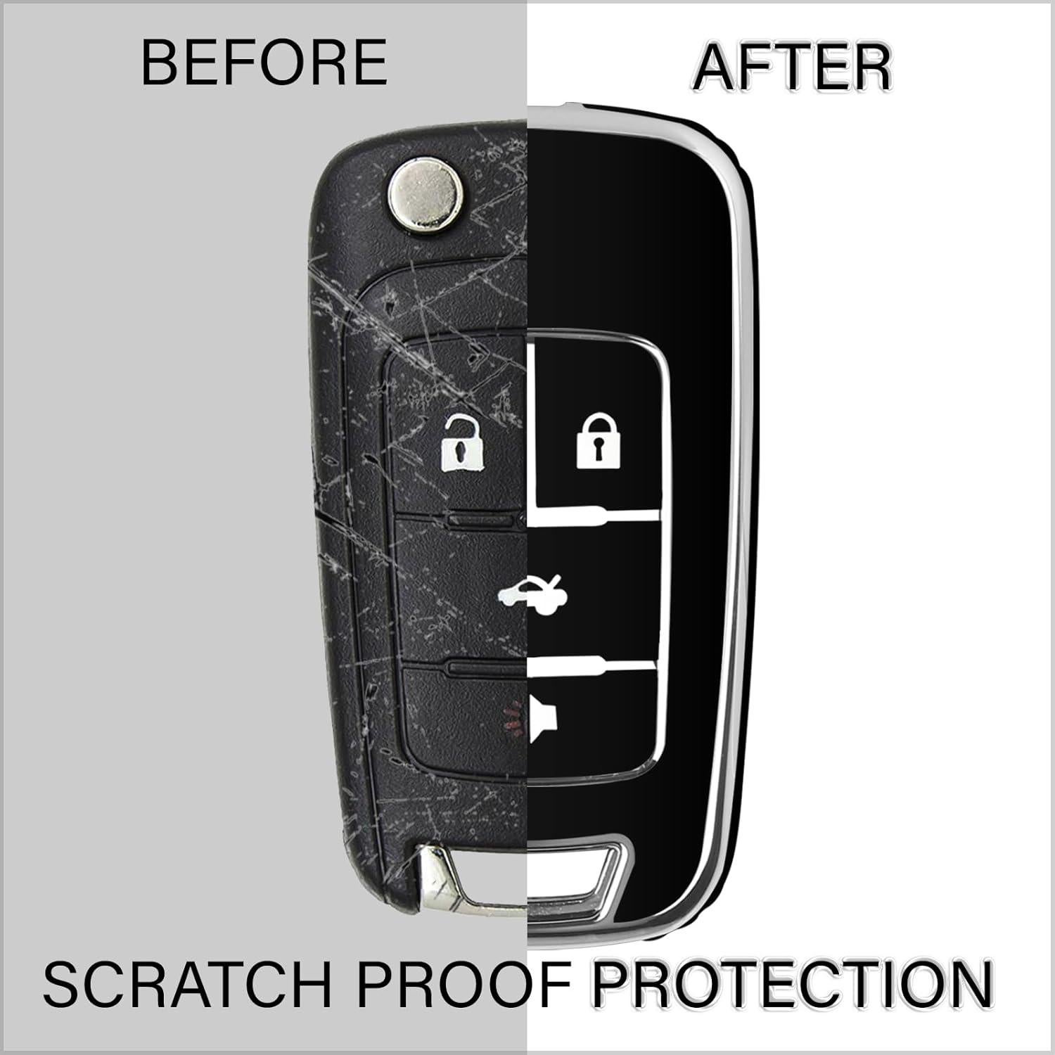 Cubierta de Llave QBUC para Chevrolet 2010-2019 4 Botones