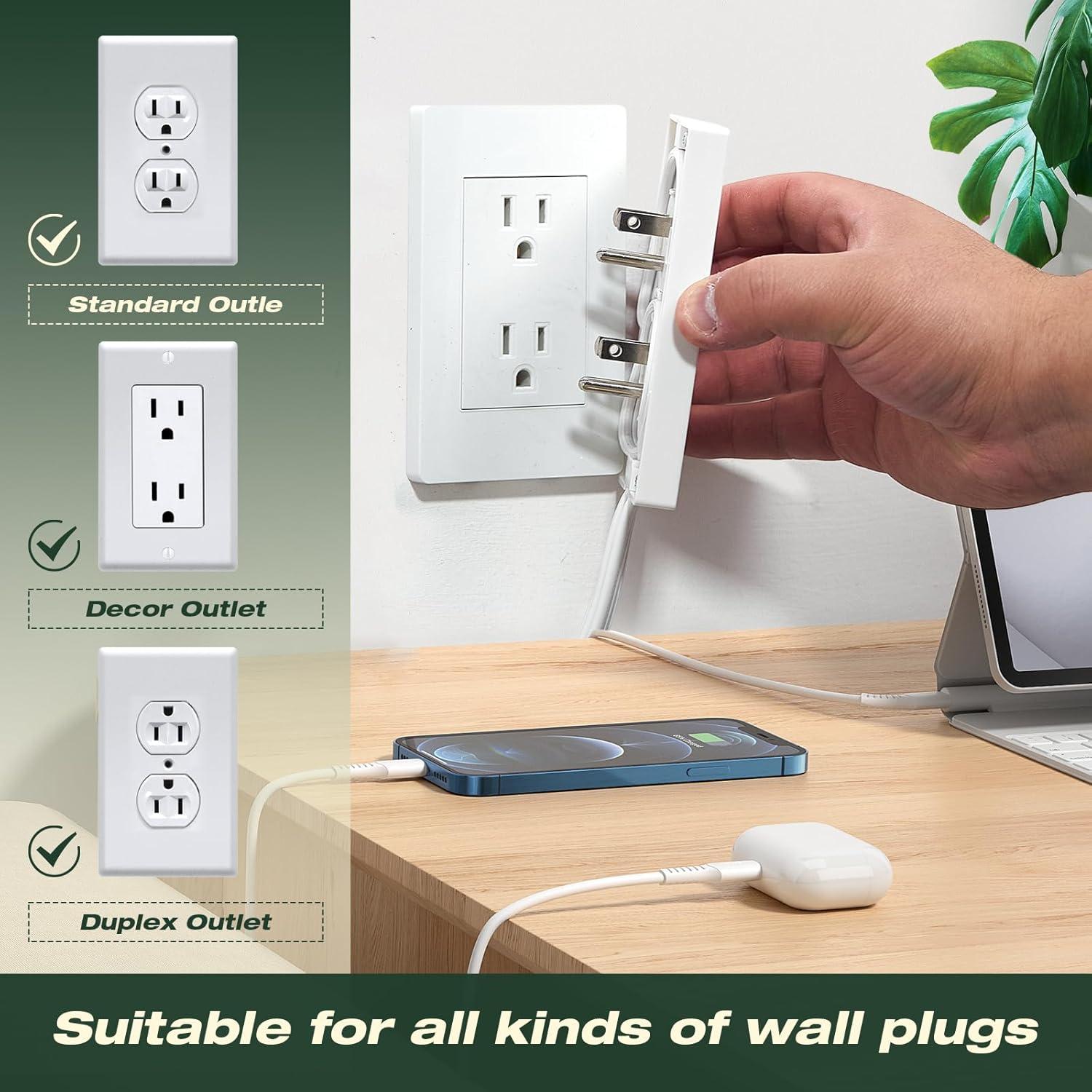 Cable de Extensión Plano Saker Doble 5 pies 6 Salidas 1625W