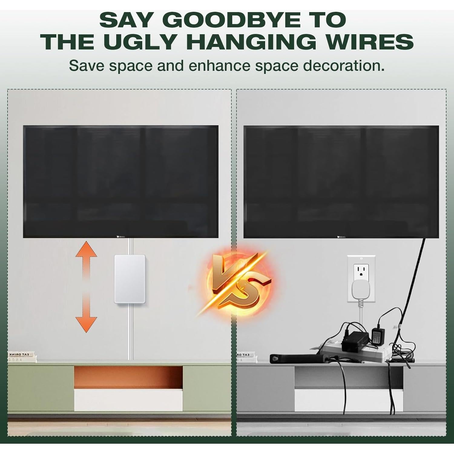 Cable de Extensión Plano Saker Doble 5 pies 6 Salidas 1625W