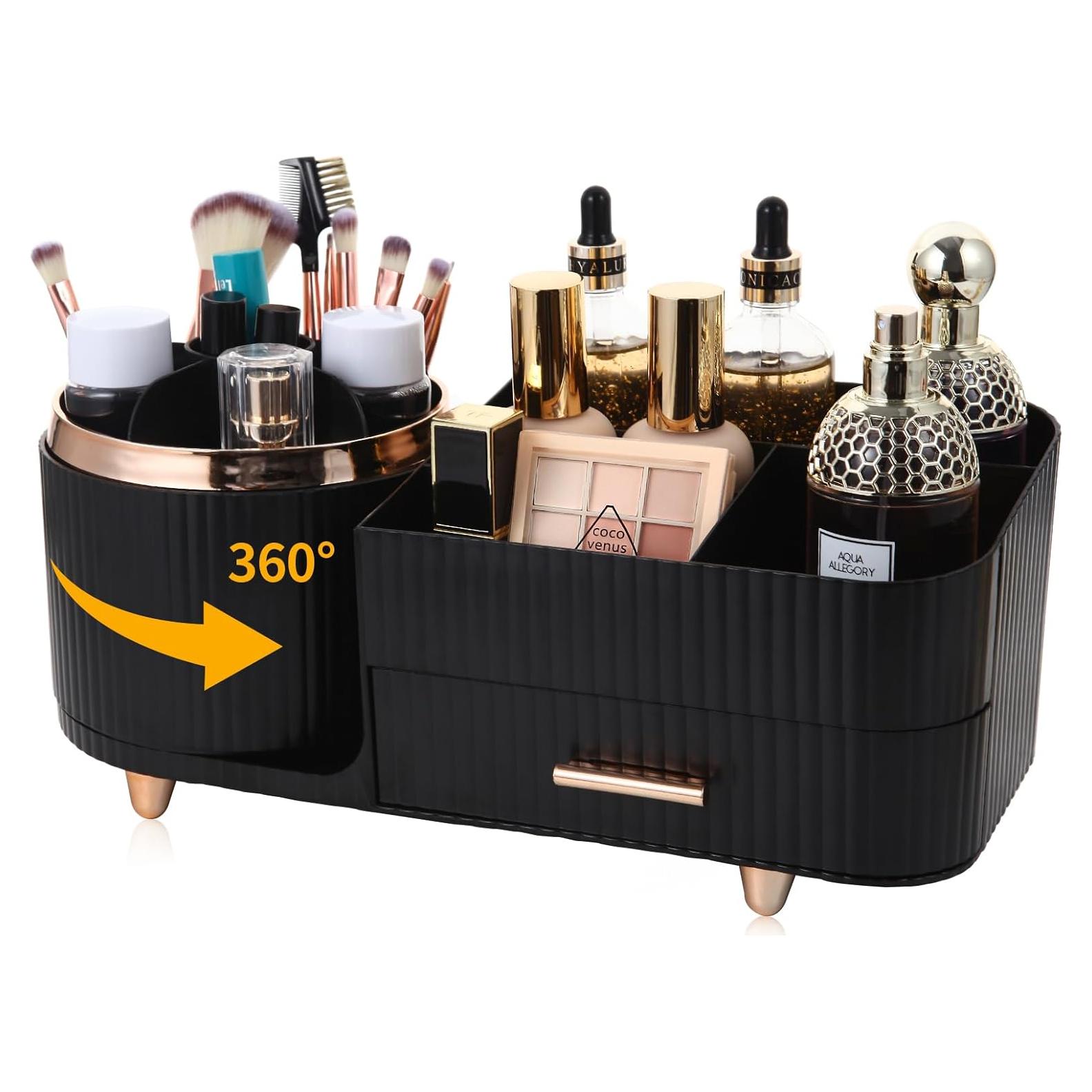 Organizador de Maquillaje Zufudo 3016 Negro Rotatorio 360°
