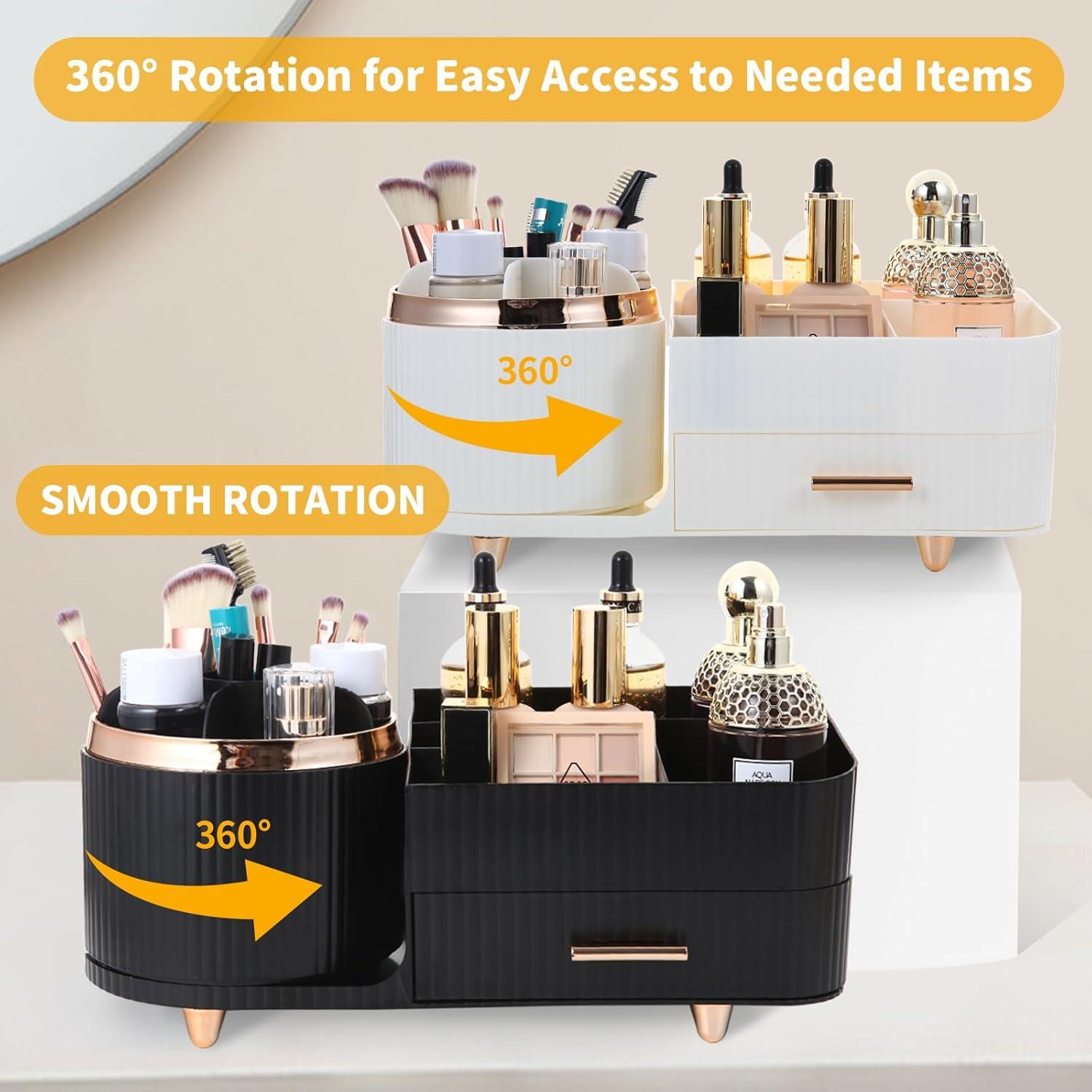 Organizador de Maquillaje Zufudo 3016 Negro Rotatorio 360°