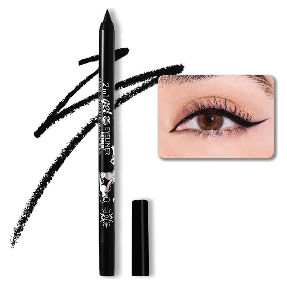 Lápiz Delineador de Ojos Glitter Negro evpct 1Pcs a Prueba de Agua